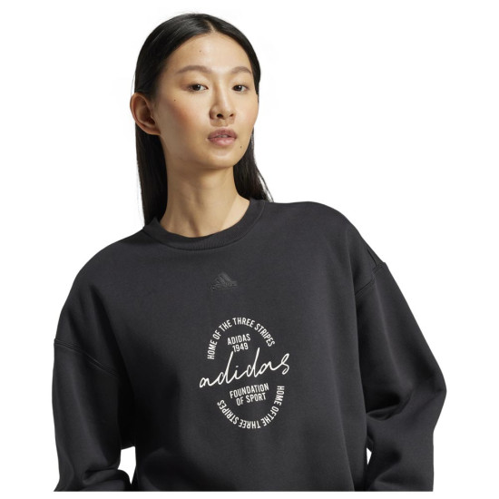Adidas Γυναικείο φούτερ Signature Graphic Print Fleece Sweatshirt
